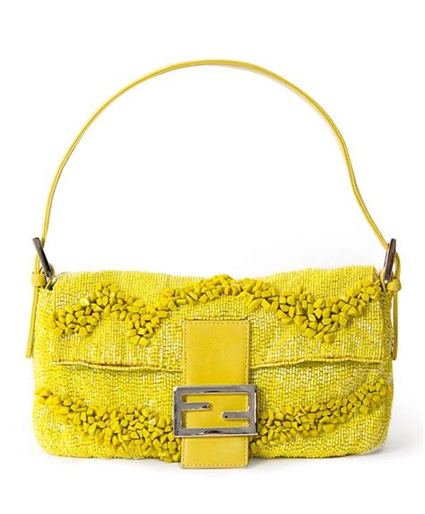 fendi yellow baguette|fendi baguette price.